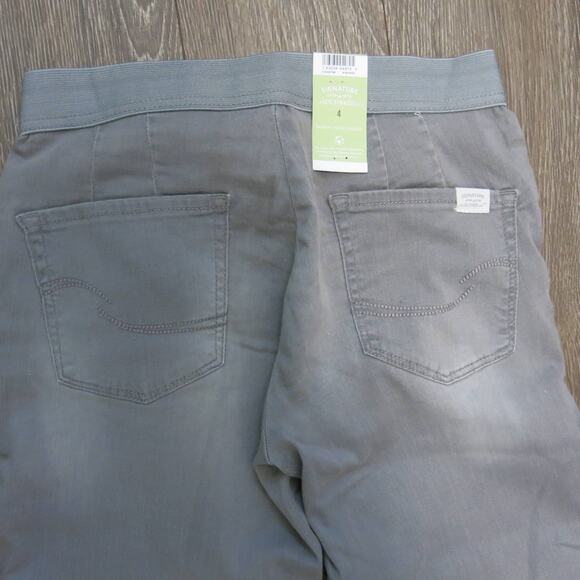 SIGNATURE LEVIS *NWT* Modern Ankle Jegging Size 4 Elastic Waist Mid Rise Gray - Picture 4 of 10